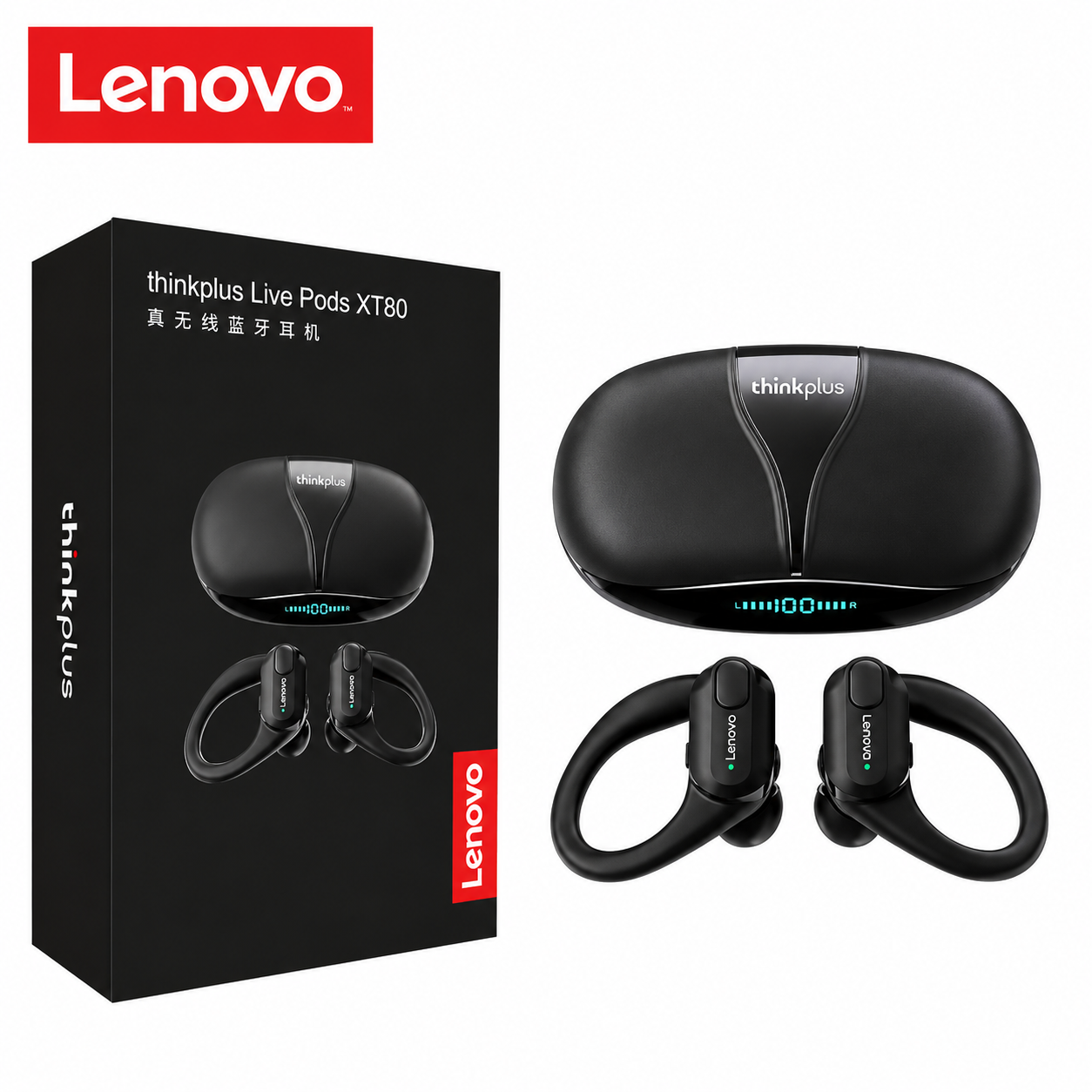 AURICULARES EARBUDS INALÁMBRICOS BLUETOOTH LENOVO XT80 AUDÍFONOS - 2