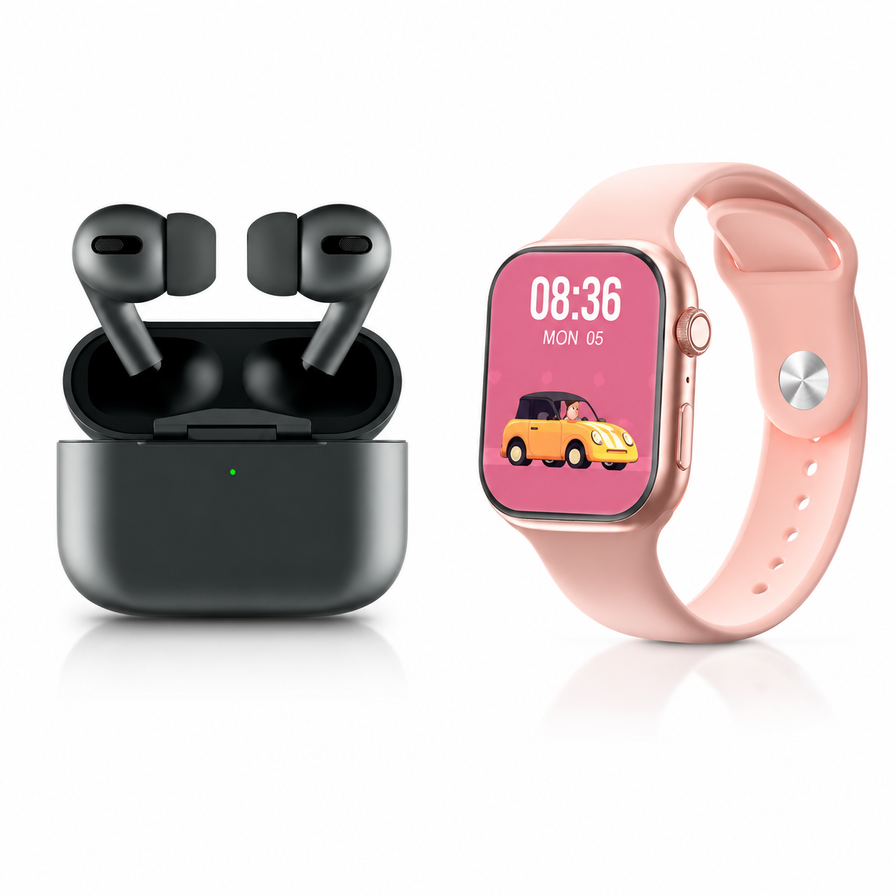 SMARTWATCH T900 +  AUDÍFONO INPODS NEGRO - 1