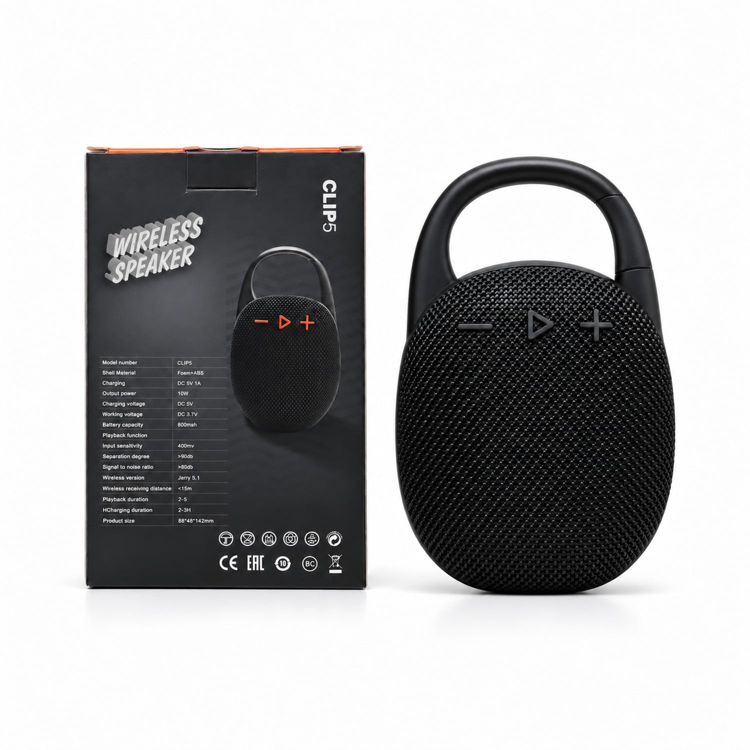 PARLANTE BLUETOOTH PORTÁTIL CLIP5 10W INALÁMBRICO UNISEX NEGRO - 2