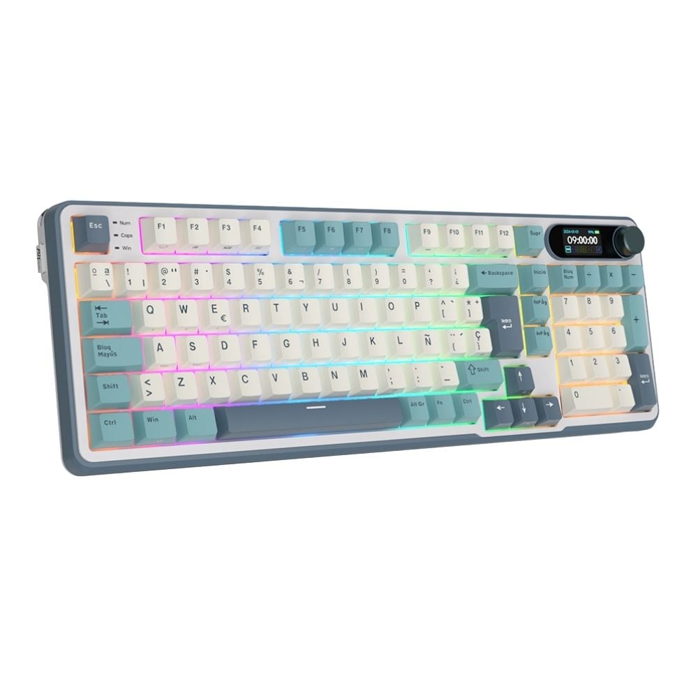 TECLADO ROYAL KLUDGE RK-S98 INALAMBRICO LIGTH CLOUD - 2