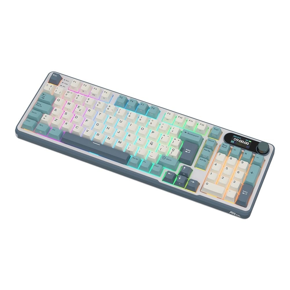 TECLADO ROYAL KLUDGE RK-S98 INALAMBRICO LIGTH CLOUD - 3