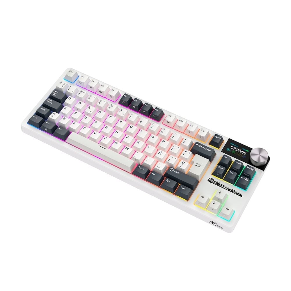 TECLADO ROYAL KLUDGE RK-S85 TKL INALAMBRICO WHITE NIGHT - 2