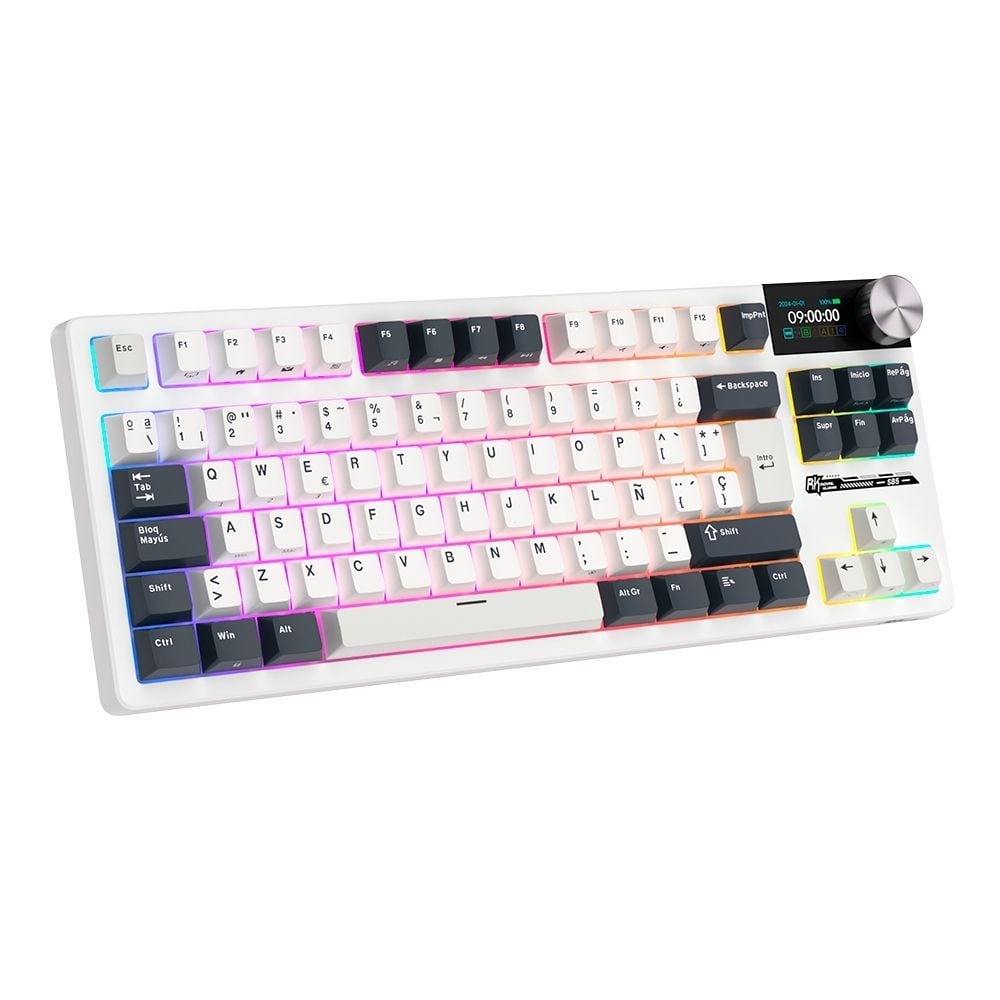 TECLADO ROYAL KLUDGE RK-S85 TKL INALAMBRICO WHITE NIGHT - 3