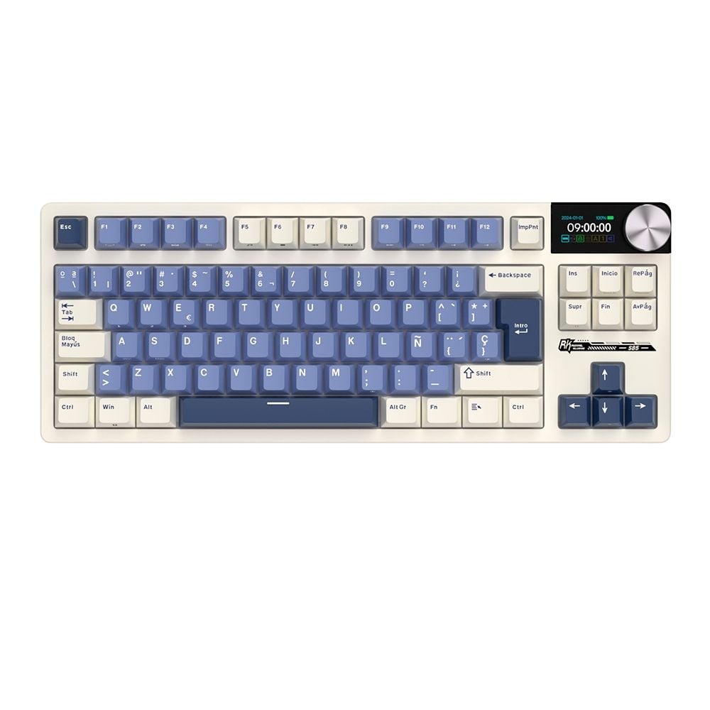 TECLADO ROYAL KLUDGE RK-S85 TKL INALAMBRICO HORIZON BLUE - 1