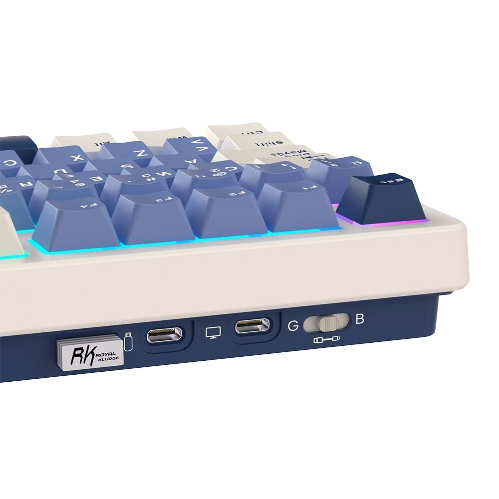 TECLADO ROYAL KLUDGE RK-S85 TKL INALAMBRICO HORIZON BLUE - 3