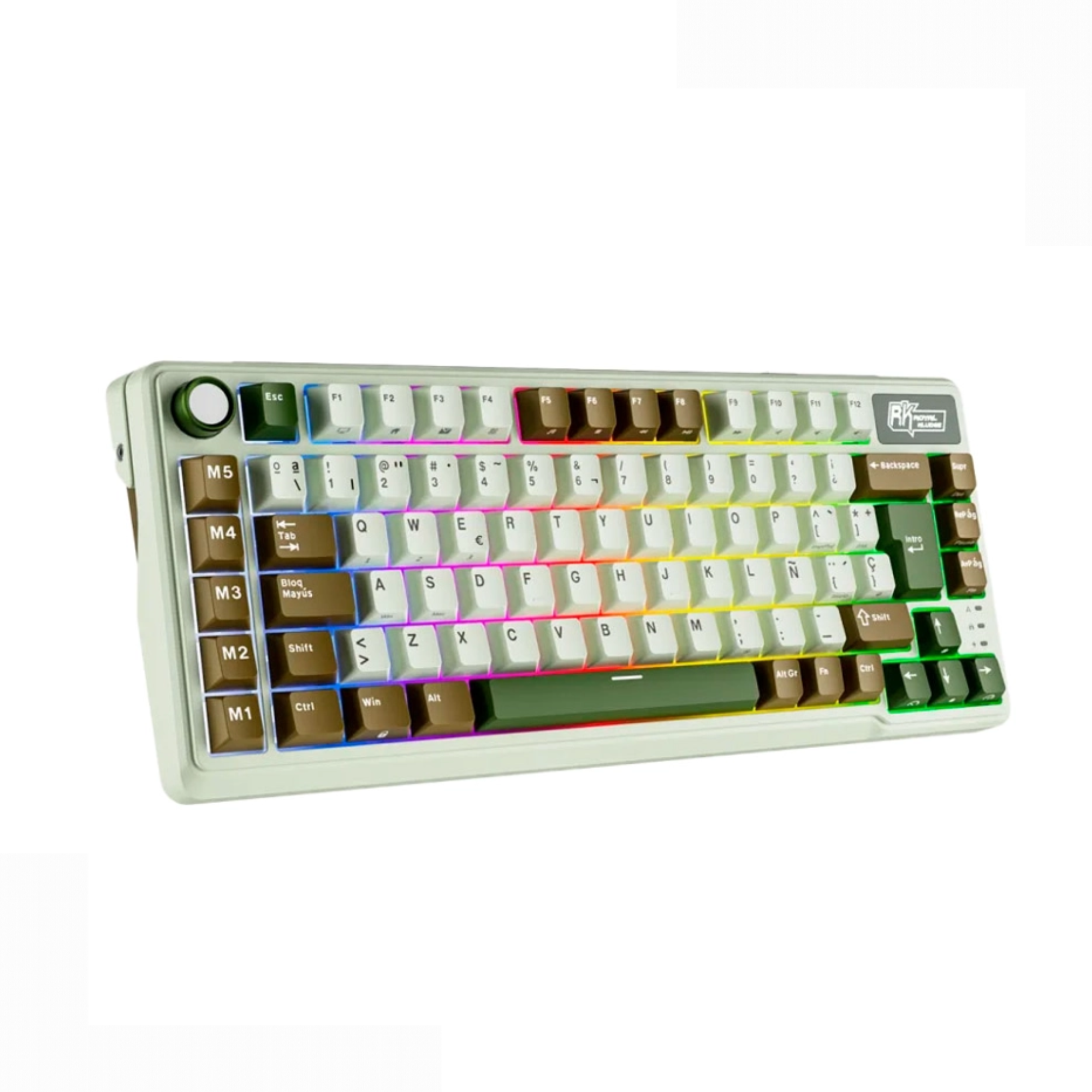 TECLADO GAMER ROYAL KLUDDE RK-L75 PALM GREEN-CREAMY - 2