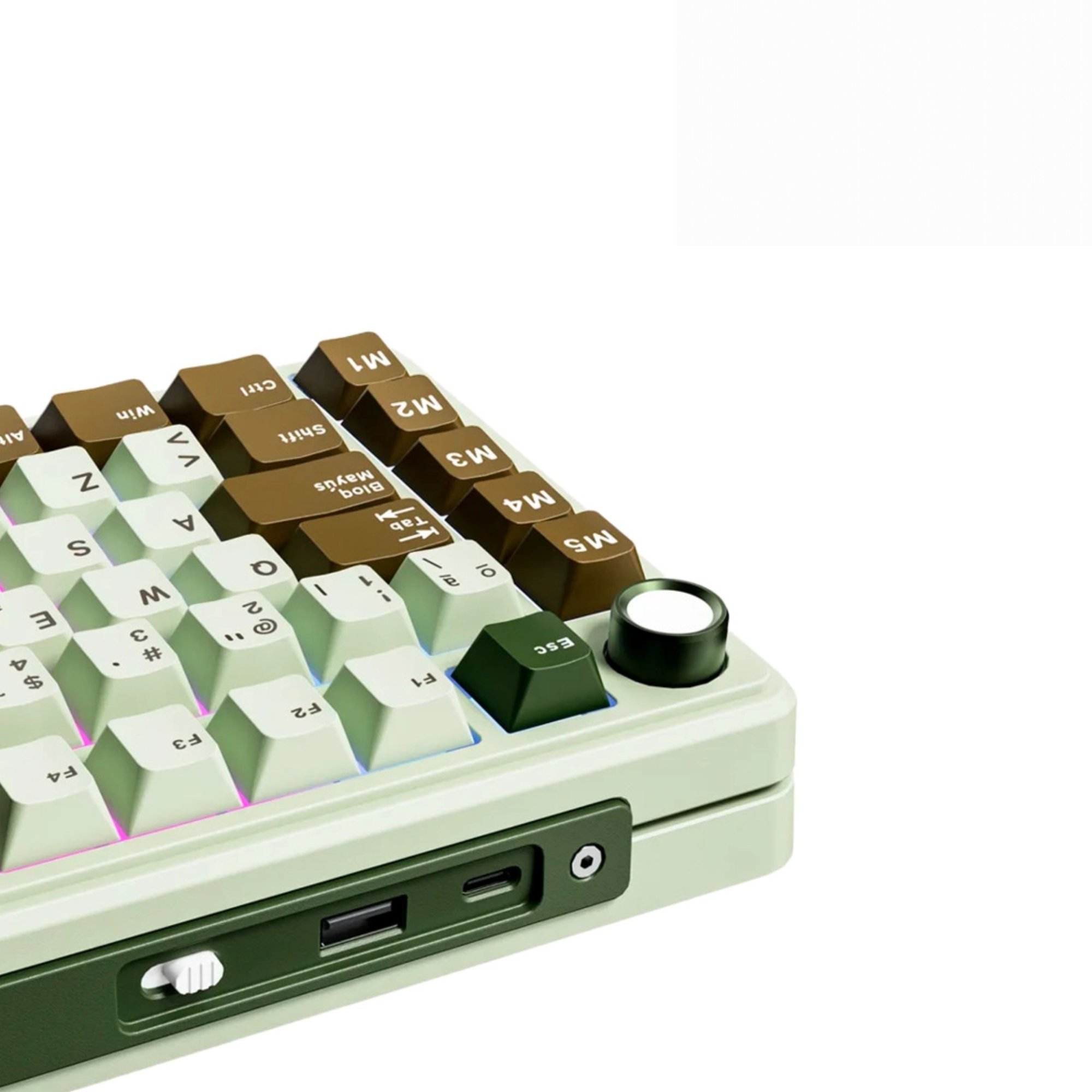 TECLADO GAMER ROYAL KLUDDE RK-L75 PALM GREEN-CREAMY - 3