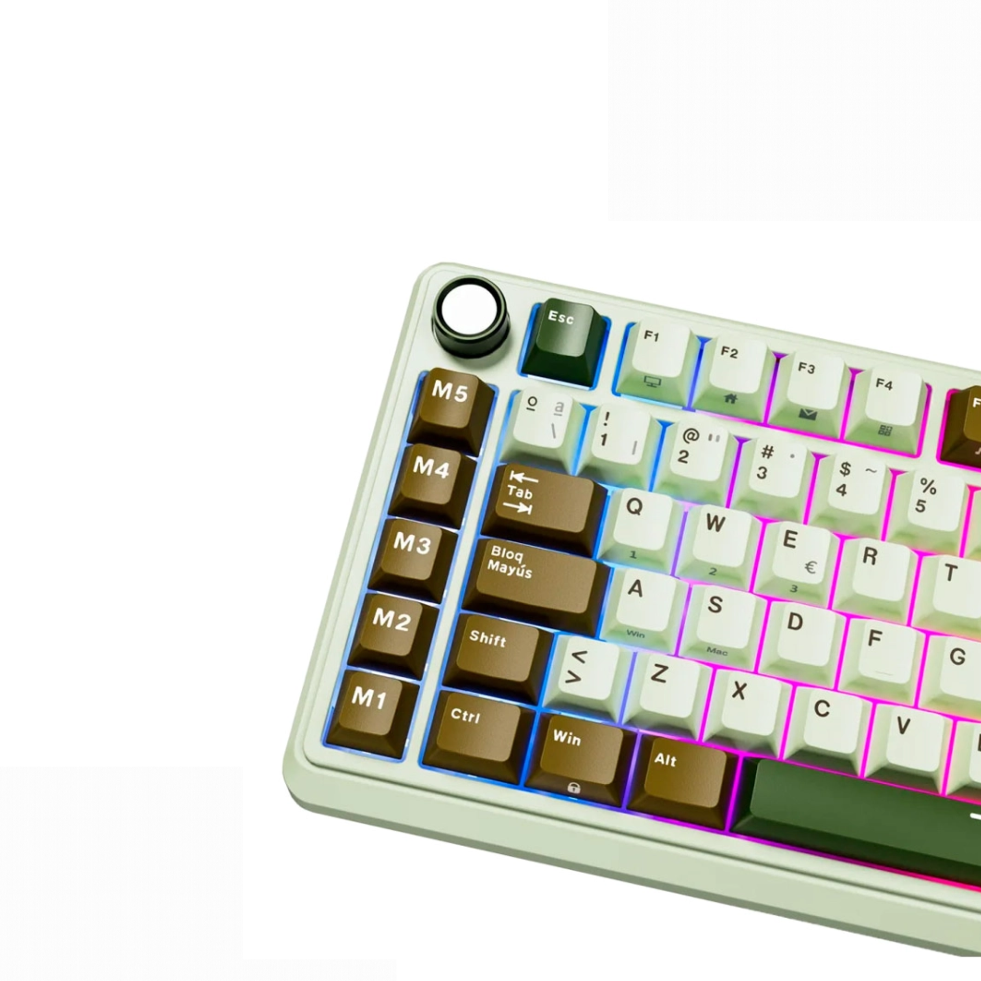 TECLADO GAMER ROYAL KLUDDE RK-L75 PALM GREEN-CREAMY - 4