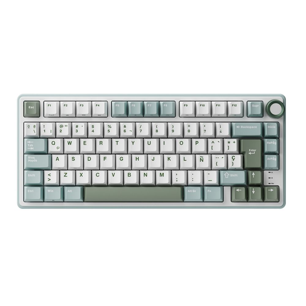 TECLADO ROYAL KLUDGE RK-R75 CABLEADO SKY CYAN - 1