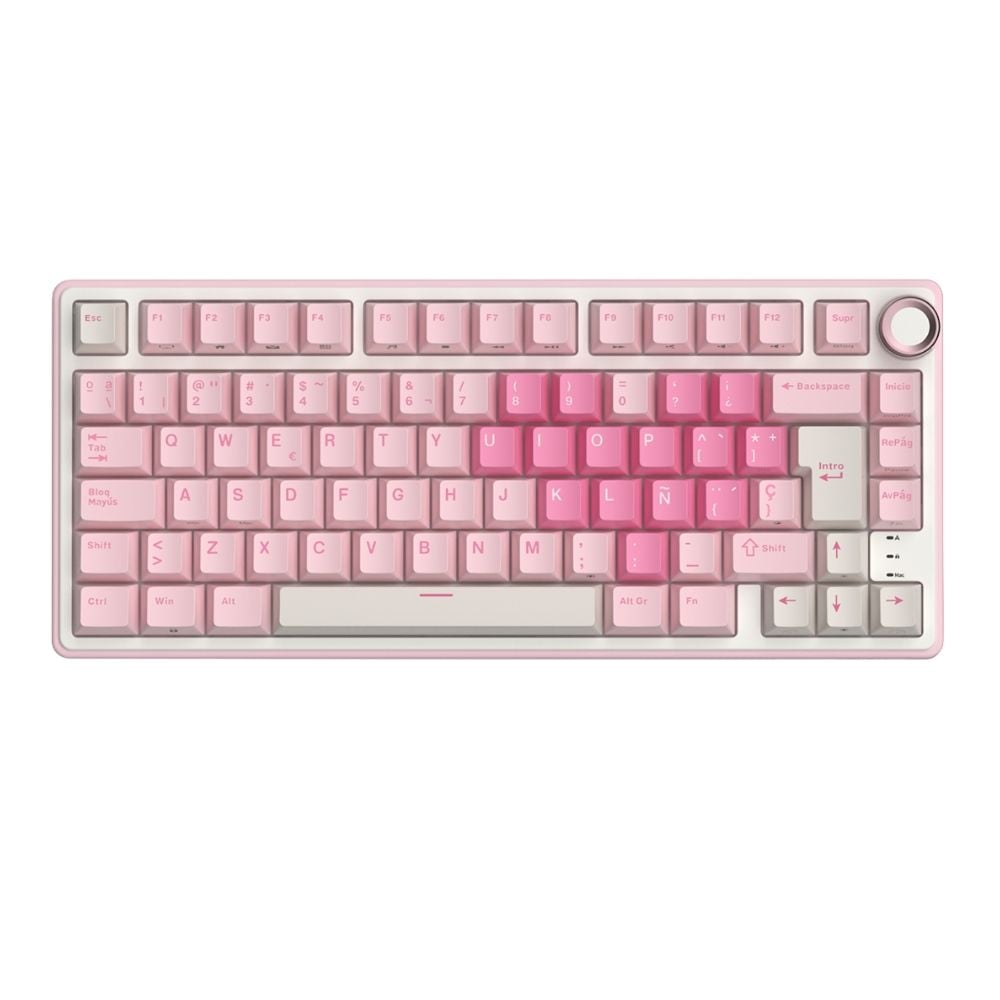 TECLADO ROYAL KLUDGE RK-R75 CABLEADO PINK MELODY - 1