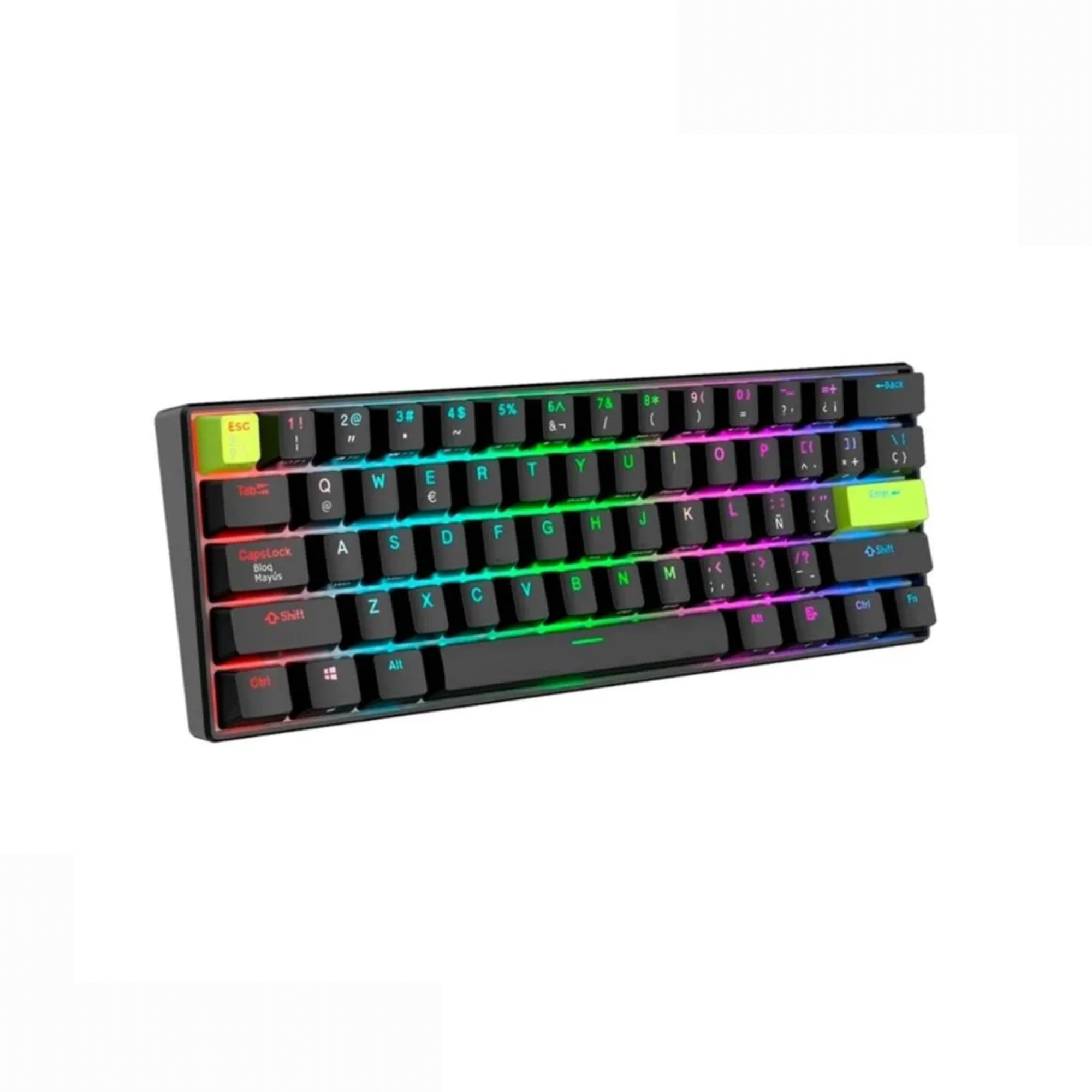 TECLADO MECANICO RK-C61 BLACK GREEN - 2