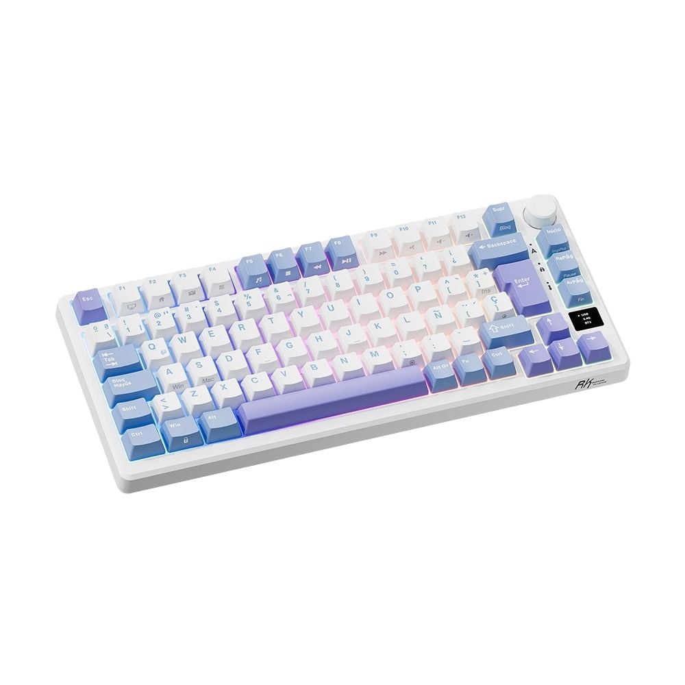 TECLADO ROYAL KLUDG RK-M75 TARO MILK - 1