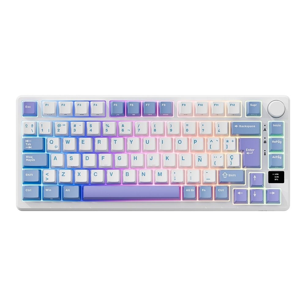 TECLADO ROYAL KLUDG RK-M75 TARO MILK - 3