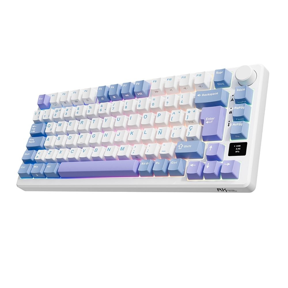TECLADO ROYAL KLUDG RK-M75 TARO MILK - 4