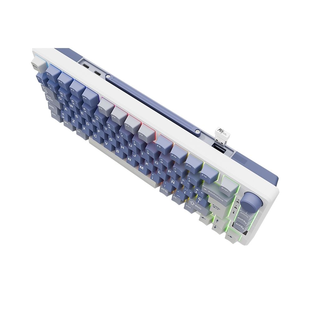 TECLADO ROYAL KLUDG RK-M75 OCEAN BLUE - 4