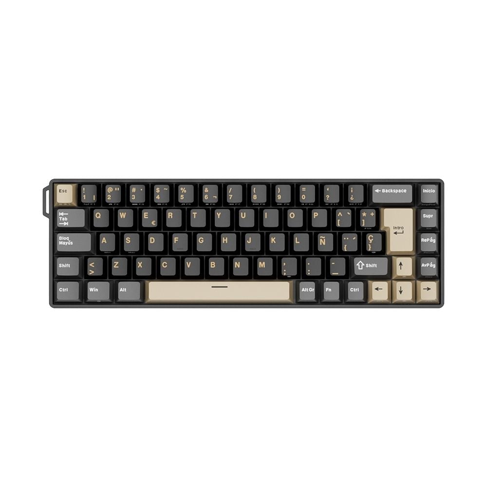 TECLADO ROYAL KLUDE RK68 HE CABLEADO ESPAÑOLL PHANTOM - MINT MAGNETIC - 1