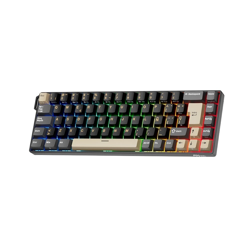 TECLADO ROYAL KLUDE RK68 HE CABLEADO ESPAÑOLL PHANTOM - MINT MAGNETIC - 2