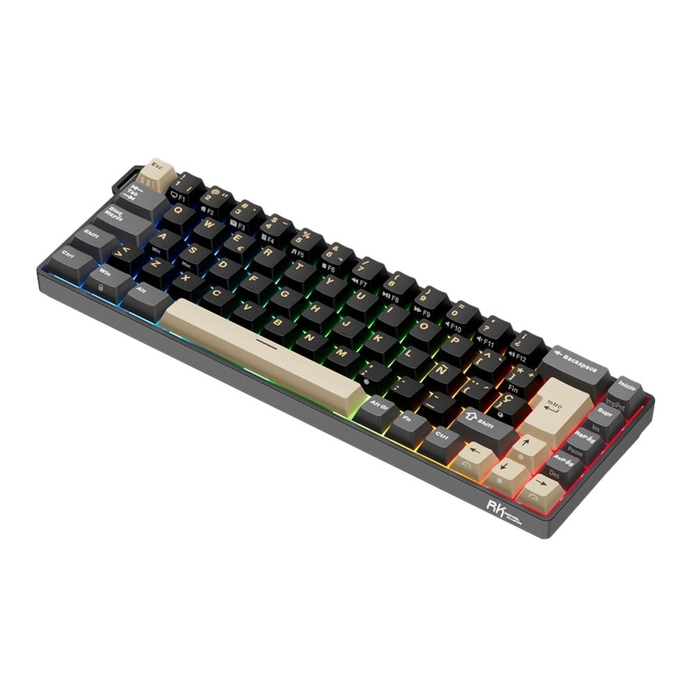 TECLADO ROYAL KLUDE RK68 HE CABLEADO ESPAÑOLL PHANTOM - MINT MAGNETIC - 3