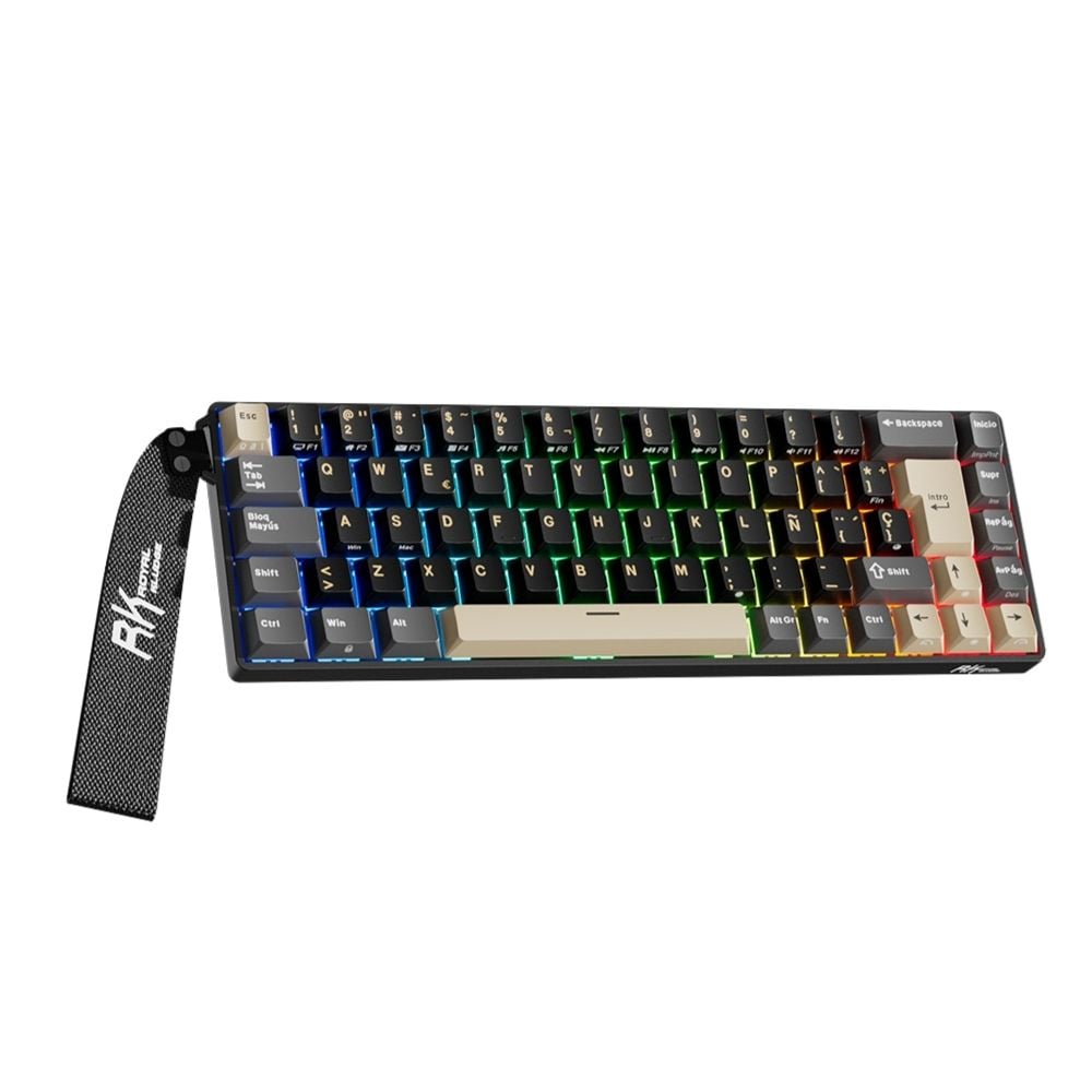 TECLADO ROYAL KLUDE RK68 HE CABLEADO ESPAÑOLL PHANTOM - MINT MAGNETIC - 4