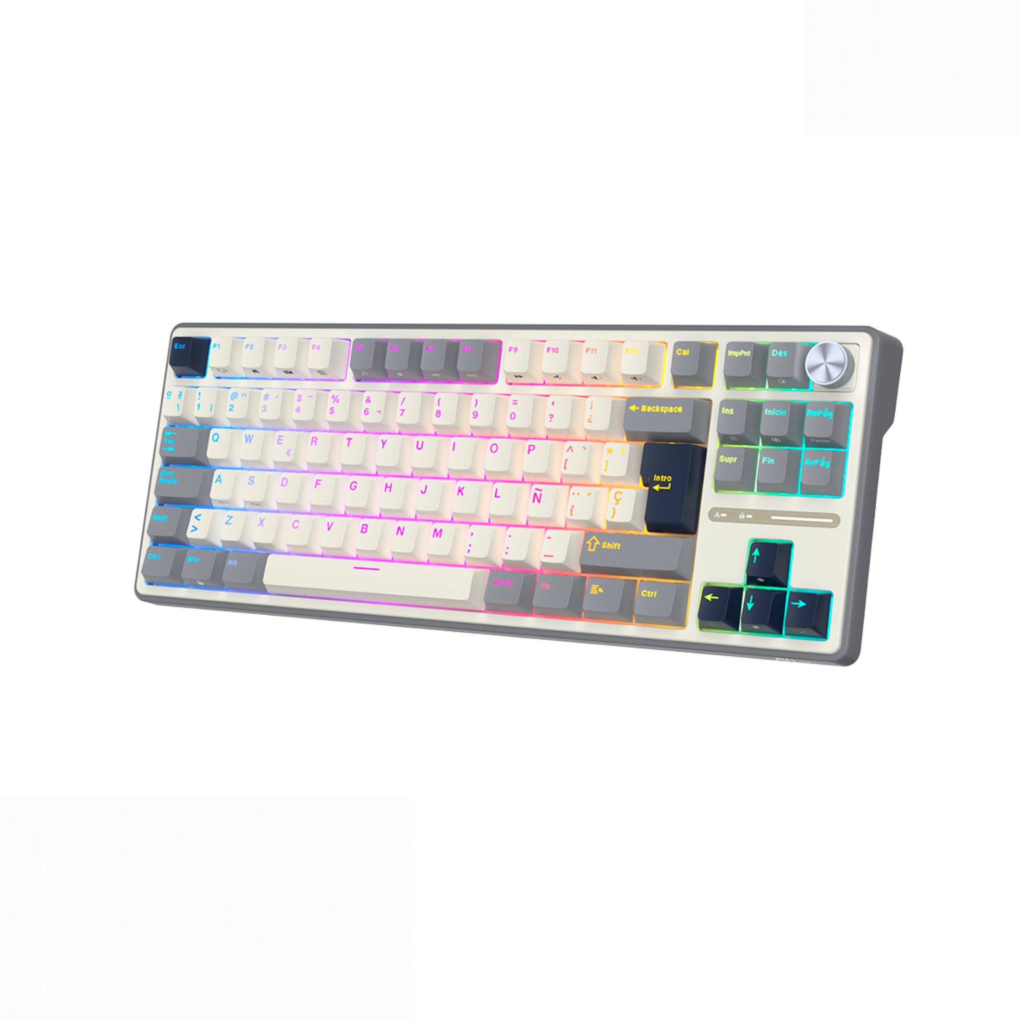 TECLADO MECANICO RK-R87 HALF GREY - 2