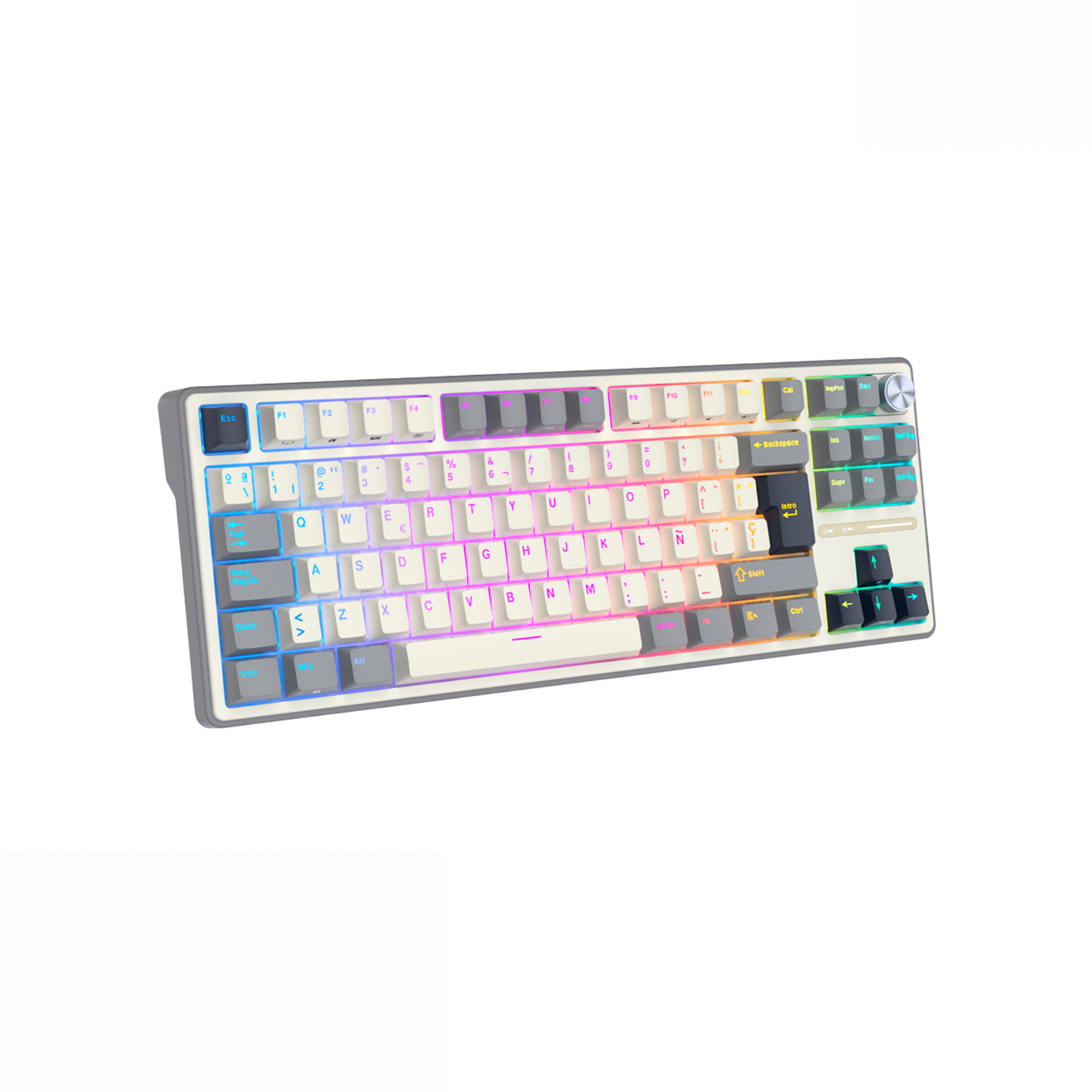 TECLADO MECANICO RK-R87 HALF GREY - 3