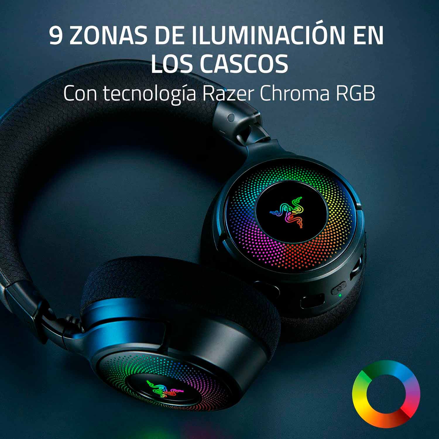 AURICULAR RAZER KRAKEN V4 70H WIRELESS / BT /CABLE / THX / RGB CHROMA - 6