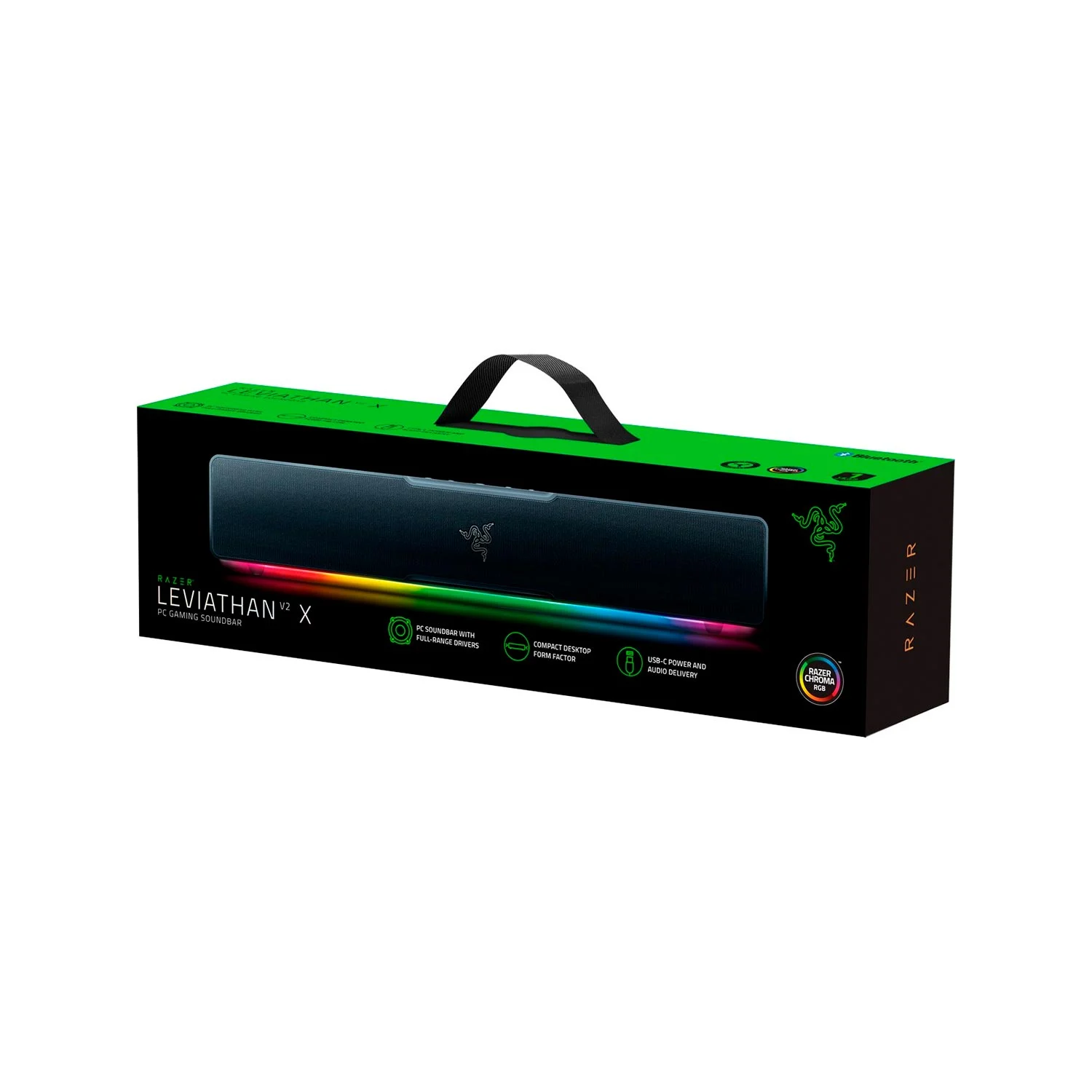 PARLANTE RAZER LEVIATHAN V2 X SOUND BAR SW BT THX CHORMA BLACK - 1