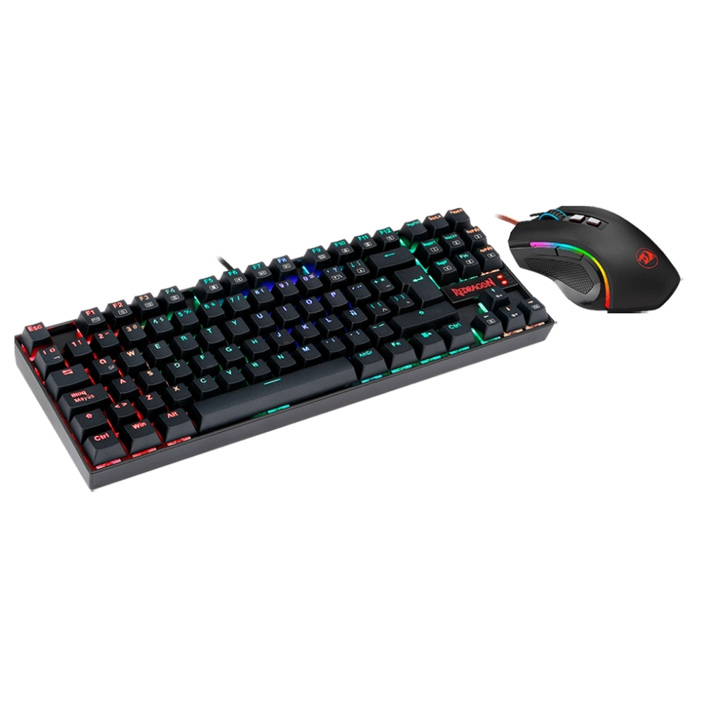 KIT TECLADO MECANICO GAMER 2 EN 1KUMARA+ GRIFFIN REDRAGON K552RGB - 1