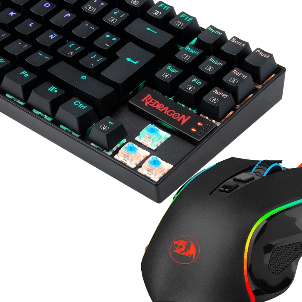 KIT TECLADO MECANICO GAMER 2 EN 1KUMARA+ GRIFFIN REDRAGON K552RGB - 3