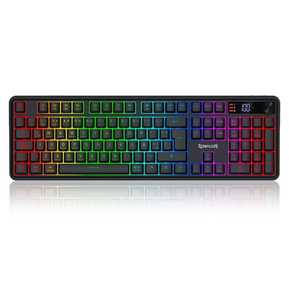 TECLADO REDRAGON VOLCANO K526 PRO INALAMBRICO ESPAÑOL NEGRO - 1
