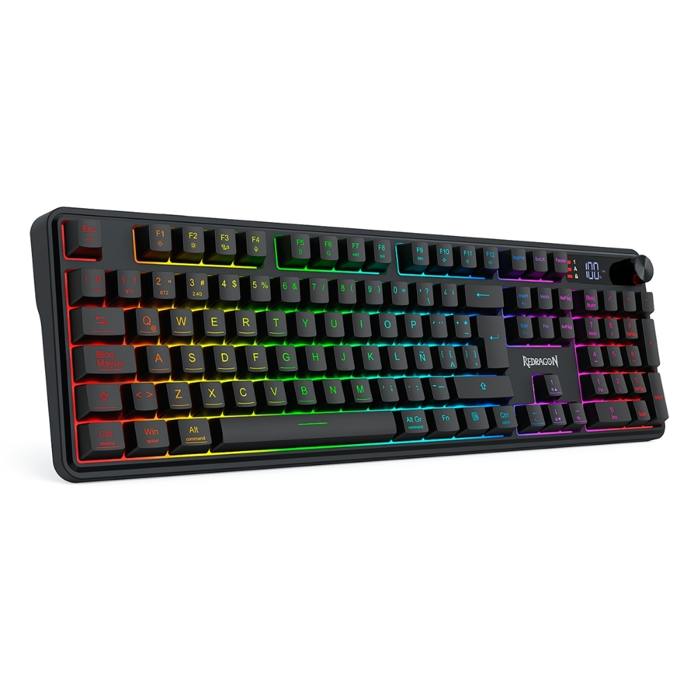 TECLADO REDRAGON VOLCANO K526 PRO INALAMBRICO ESPAÑOL NEGRO - 2