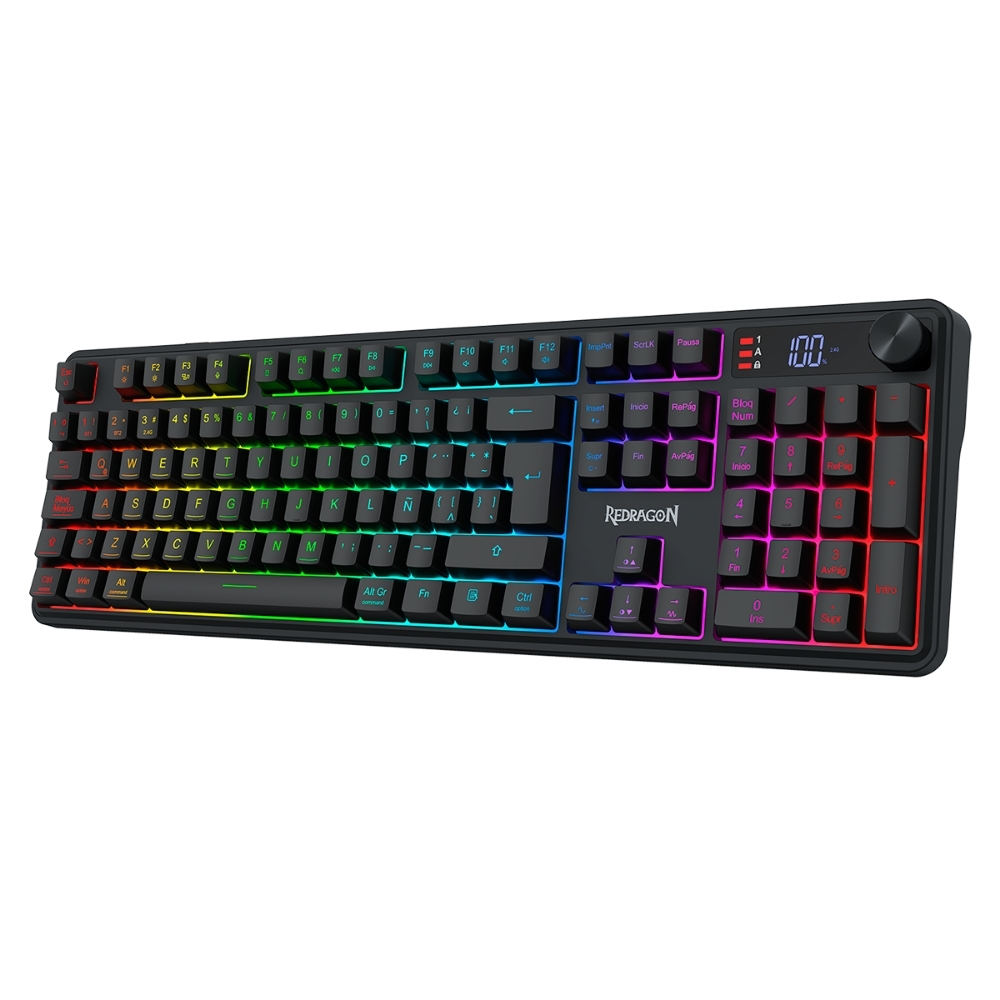 TECLADO REDRAGON VOLCANO K526 PRO INALAMBRICO ESPAÑOL NEGRO - 3