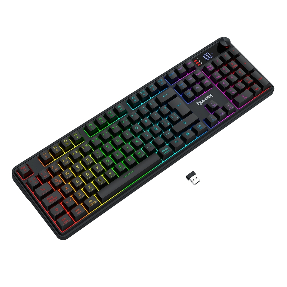 TECLADO REDRAGON VOLCANO K526 PRO INALAMBRICO ESPAÑOL NEGRO - 5