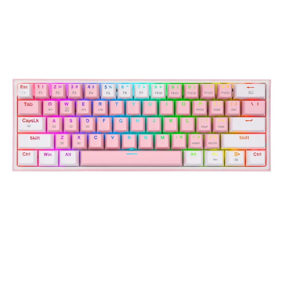 TECLADO REDRAGON FIZZ PRO K616 PINK - 1