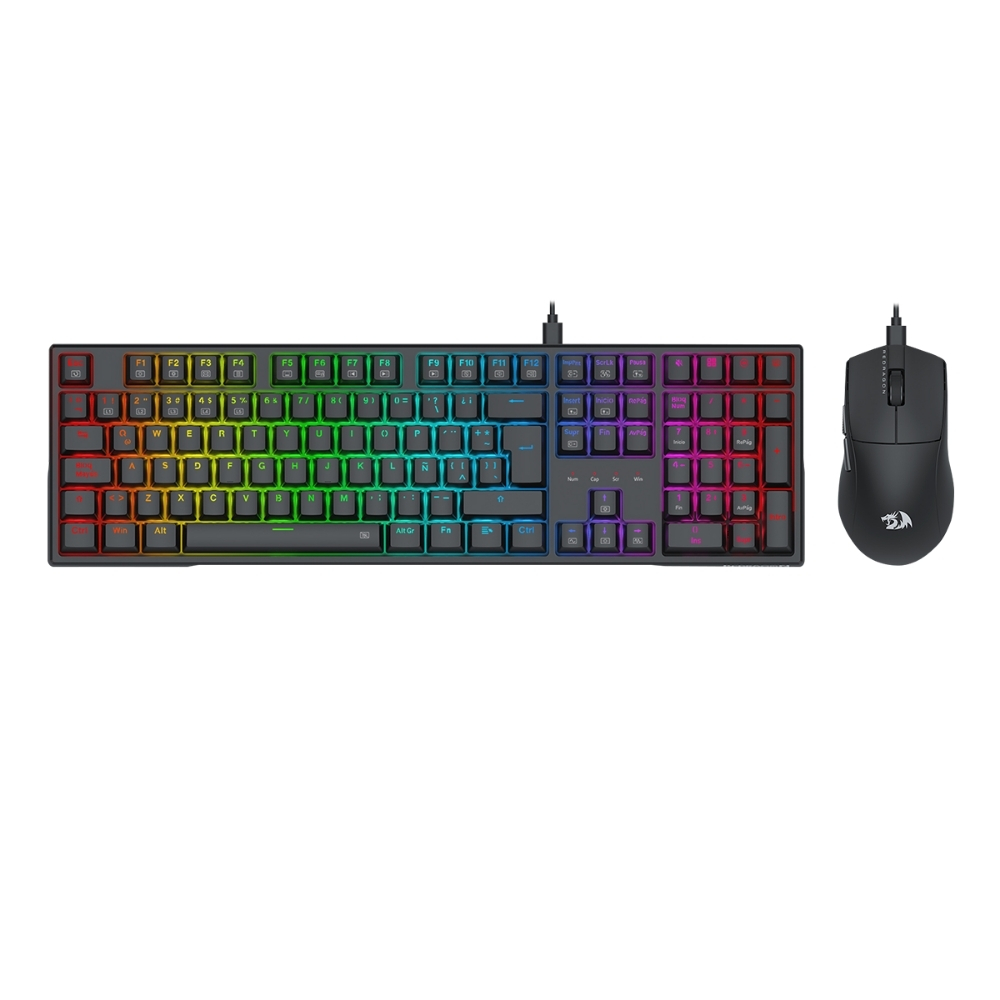 KIT TECLADO+MOUSE REDRAGON S146 TRUNDLE RGB / M724 - 1