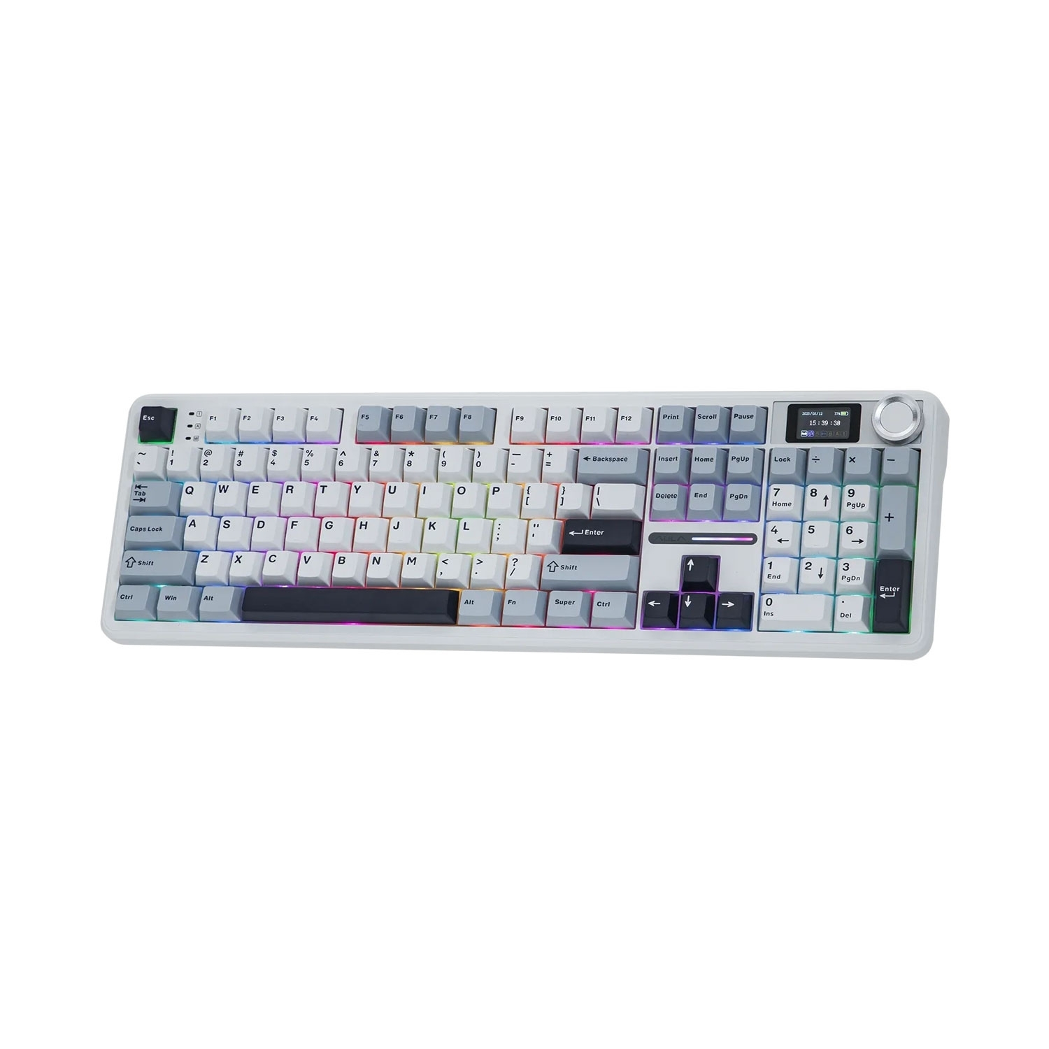 TECLADO F108 PRO INALAMBRICO INGLES BLUE/WHITE/DARK PURPLE - FLOWER SWITCH - 2