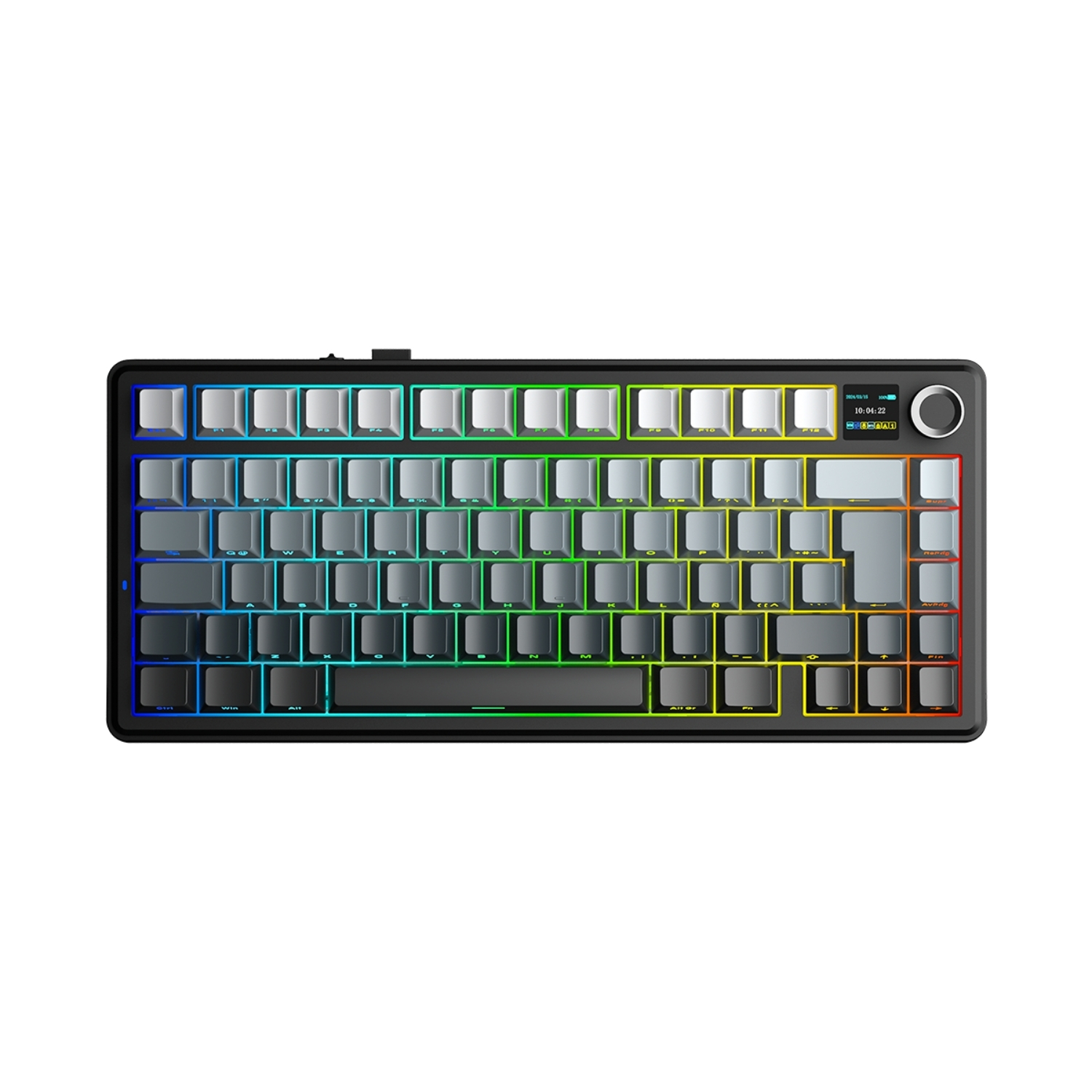 TECLADO AULA F75 MAX INALAMBRICO/INGLES BLACK/DEGRADADO-REAPER SWITCH - 1