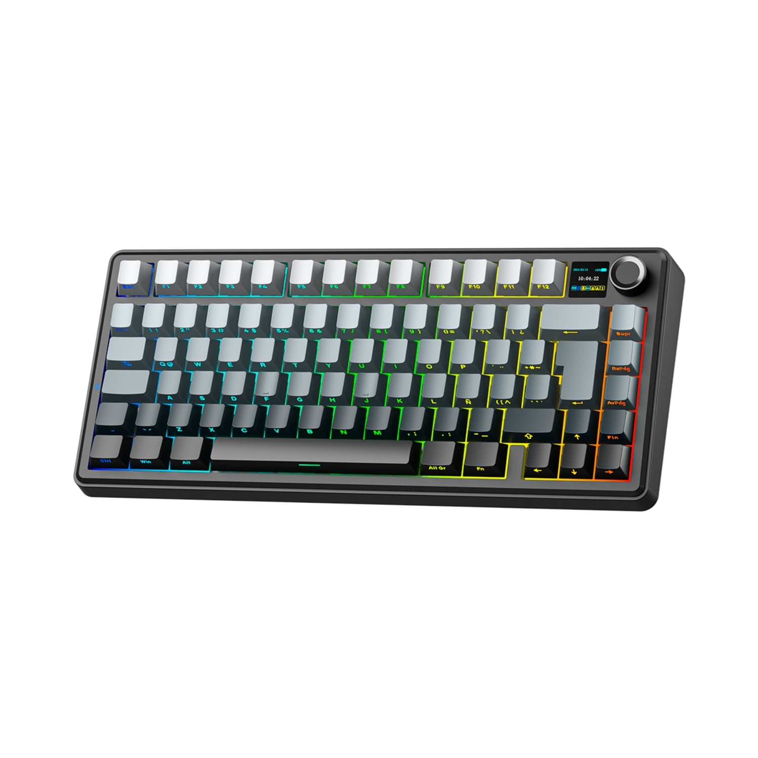 TECLADO AULA F75 MAX INALAMBRICO/INGLES BLACK/DEGRADADO-REAPER SWITCH - 2