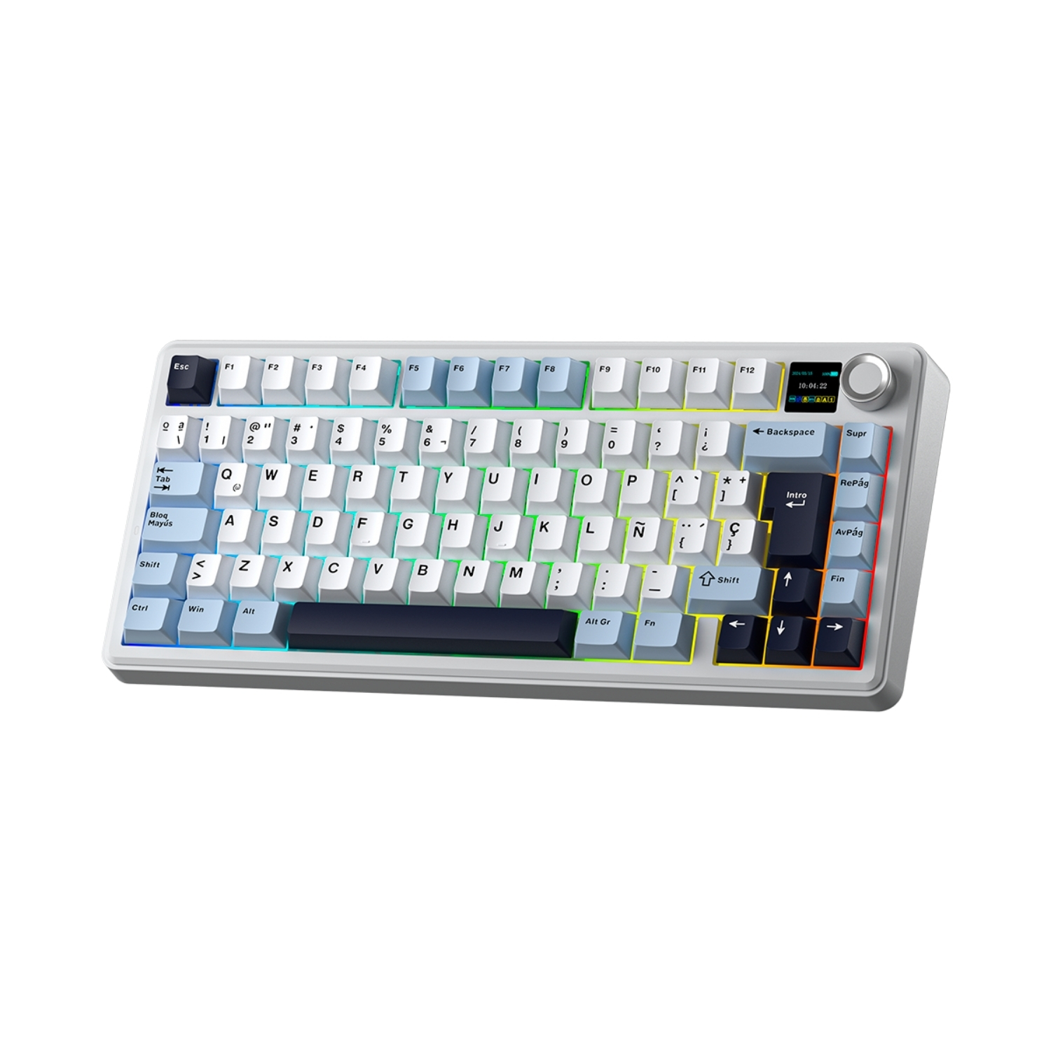 TECLADO AULA F75MAX INALÁMBRICO ESPAÑOL BLUE/WHITE/DARK PURPLE - REAPER SWITCH - 2