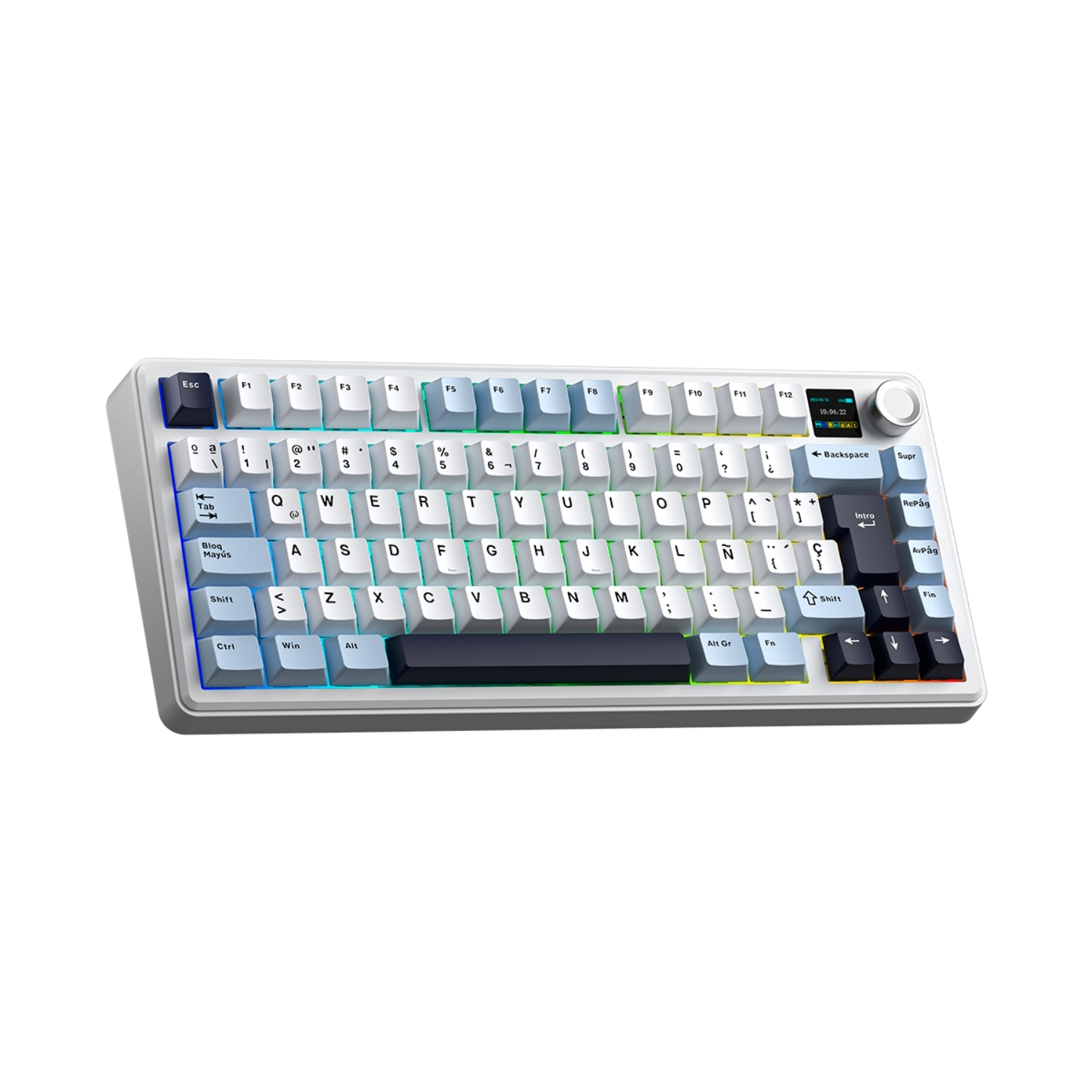TECLADO AULA F75MAX INALÁMBRICO ESPAÑOL BLUE/WHITE/DARK PURPLE - REAPER SWITCH - 3