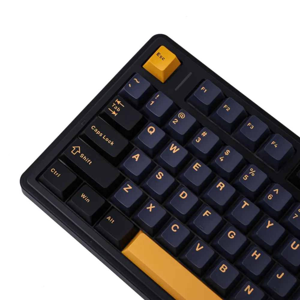TECLADO AULA F75 WIND BLACK+DARK BLUE+ORANGE CABLEADO - 2