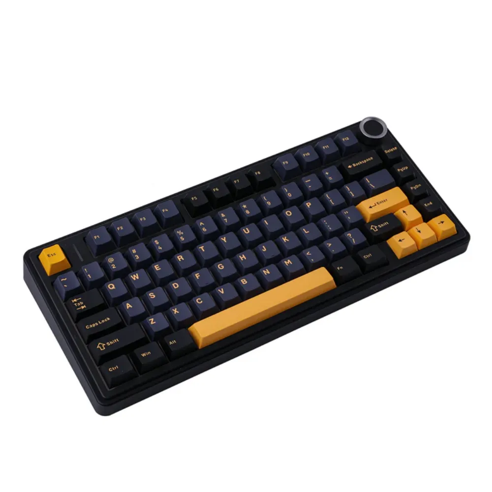 TECLADO AULA F75 WIND BLACK+DARK BLUE+ORANGE CABLEADO - 3