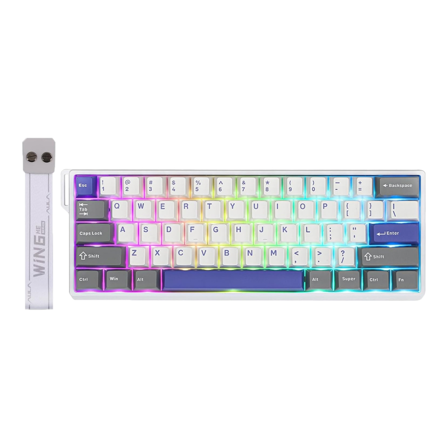TECLADO AULA WIN60HE MAX CABLEADO GREY/WHITE/PURPLE-MAGNETIC ( - 3