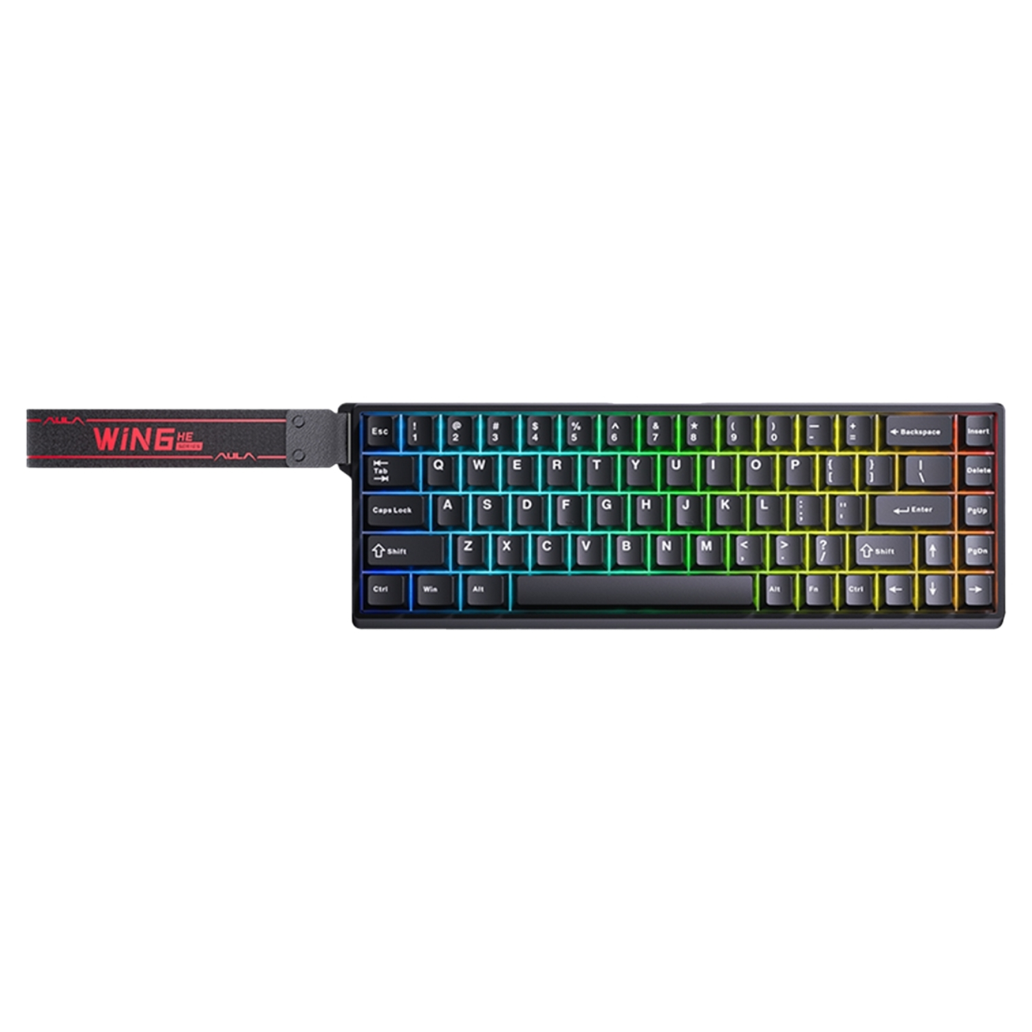 TECLADO AULA WIN68HE CABLEADO BLACK / GREY WOOD MAGNETIC - 1