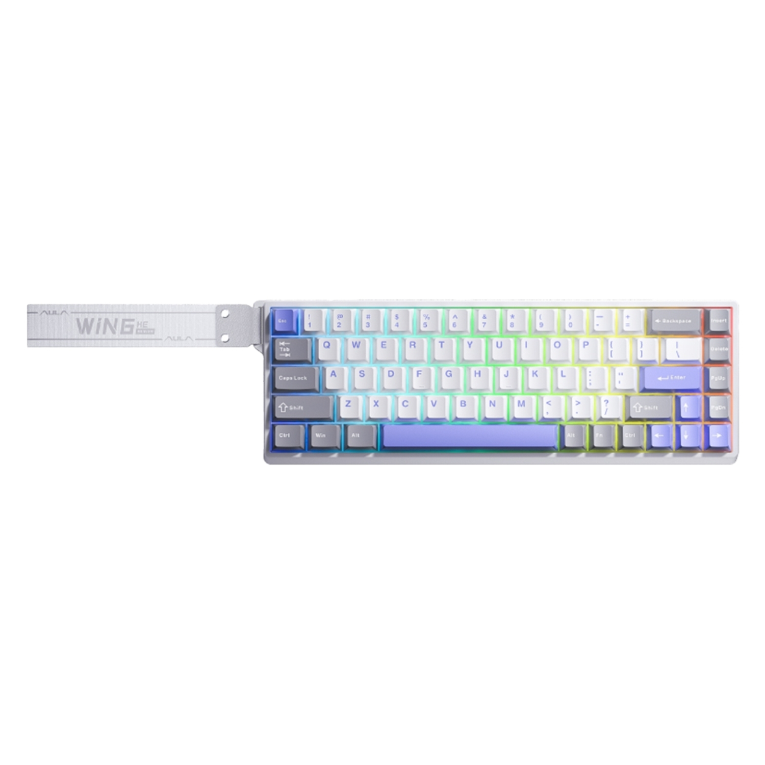 TECLADO AULA WIN68HE MAX CABLEADO GREY/WHITE/PURPLE-MAGNETIC - 1