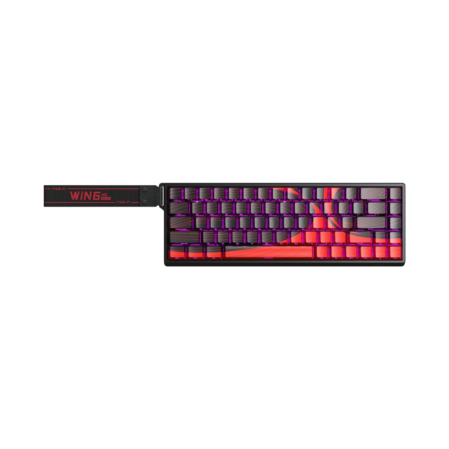 TECLADO AULA WIN68HE MAX CABLEADO BLACK / RED MAGNETIC - 1
