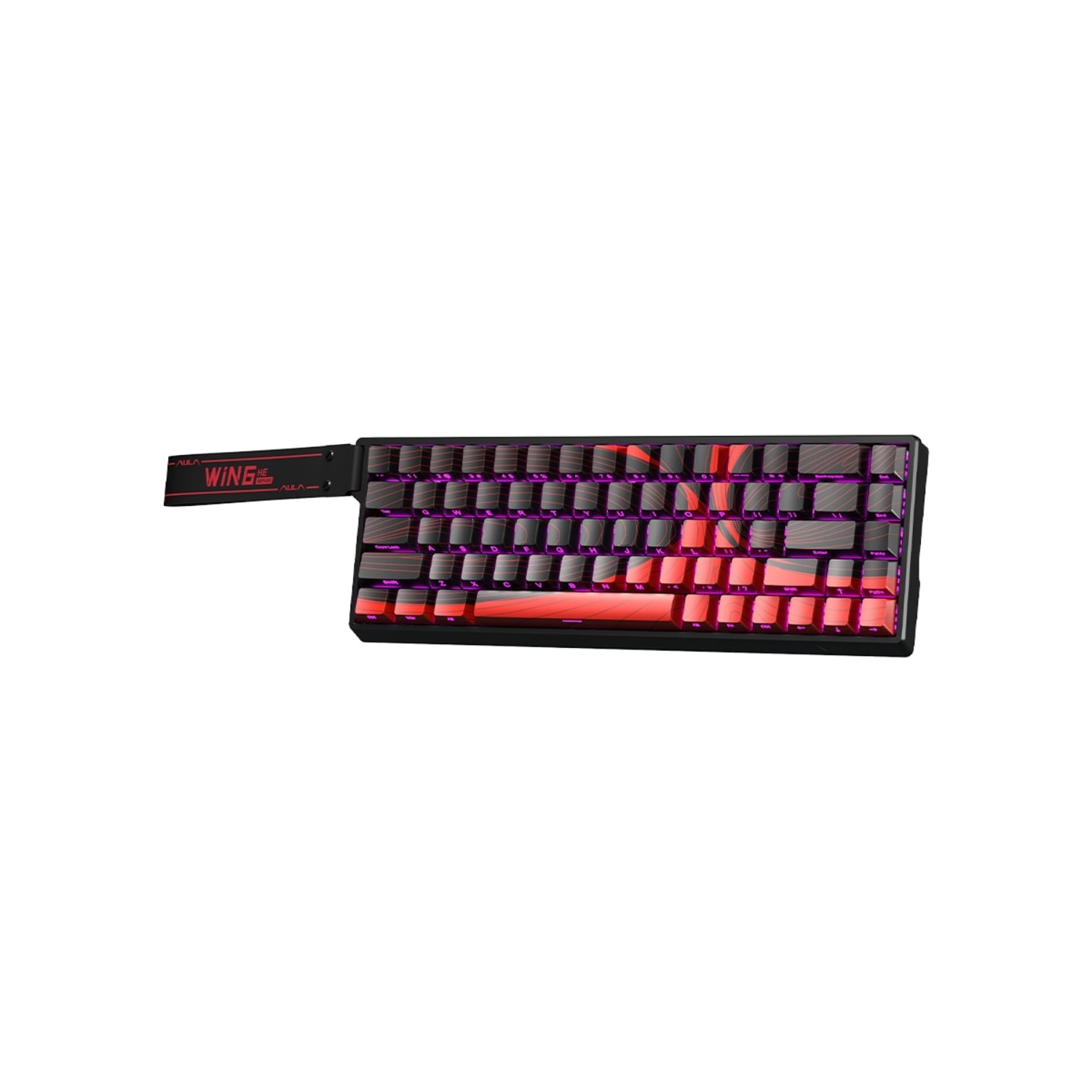 TECLADO AULA WIN68HE MAX CABLEADO BLACK / RED MAGNETIC - 2