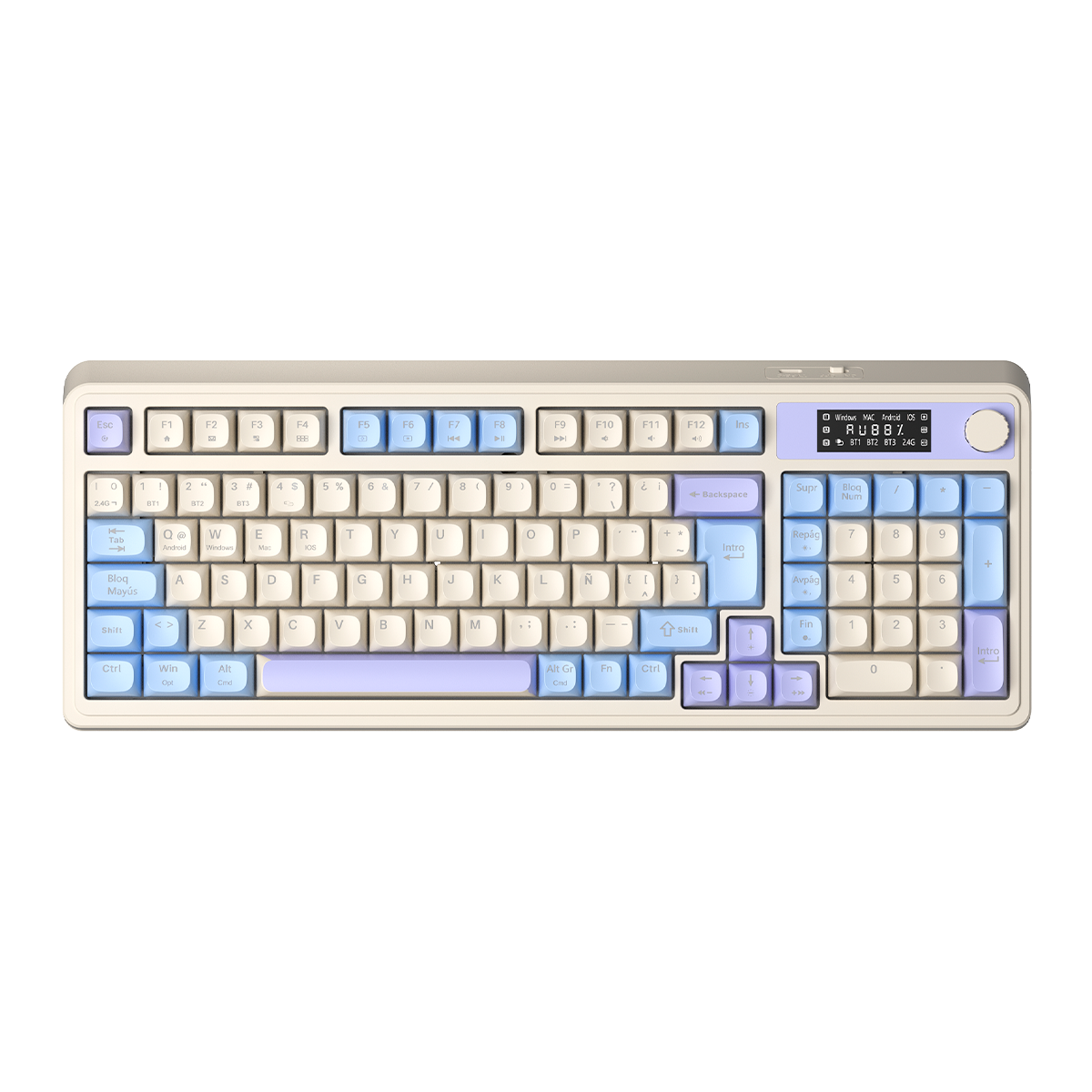 TECLADO AULA S99 PRO INALAMBRICO ESPAÑOL PURPLE - 1