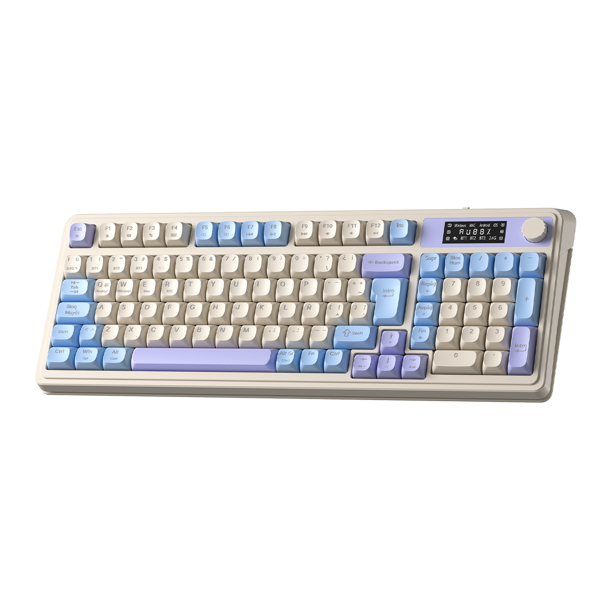 TECLADO AULA S99 PRO INALAMBRICO ESPAÑOL PURPLE - 2