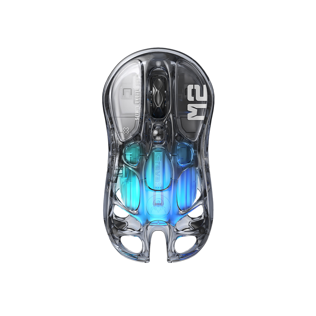 MOUSE GRAVASTAR MERCURY M2 INALÁMBRICO TRANSPARENT BLACK - 1